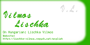 vilmos lischka business card